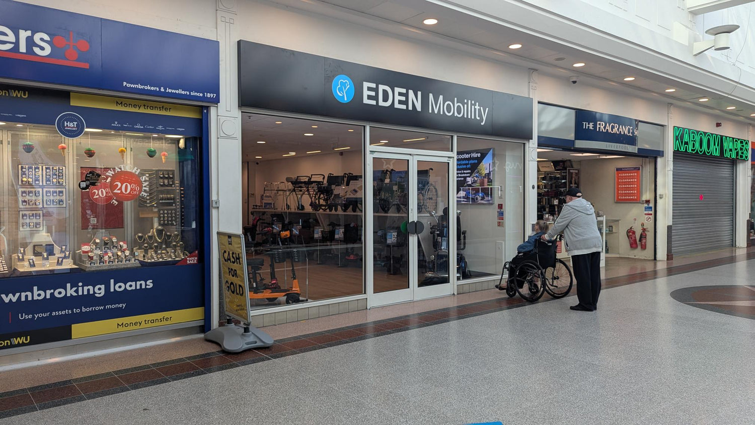 Eden Mobility Bootle Mobility Shop at The Strand Shopping Centre