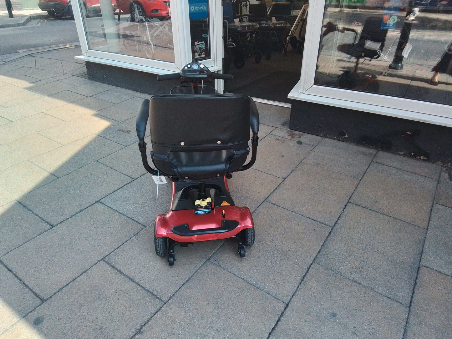 The back of the Red Electric Mobility Ultralite 480