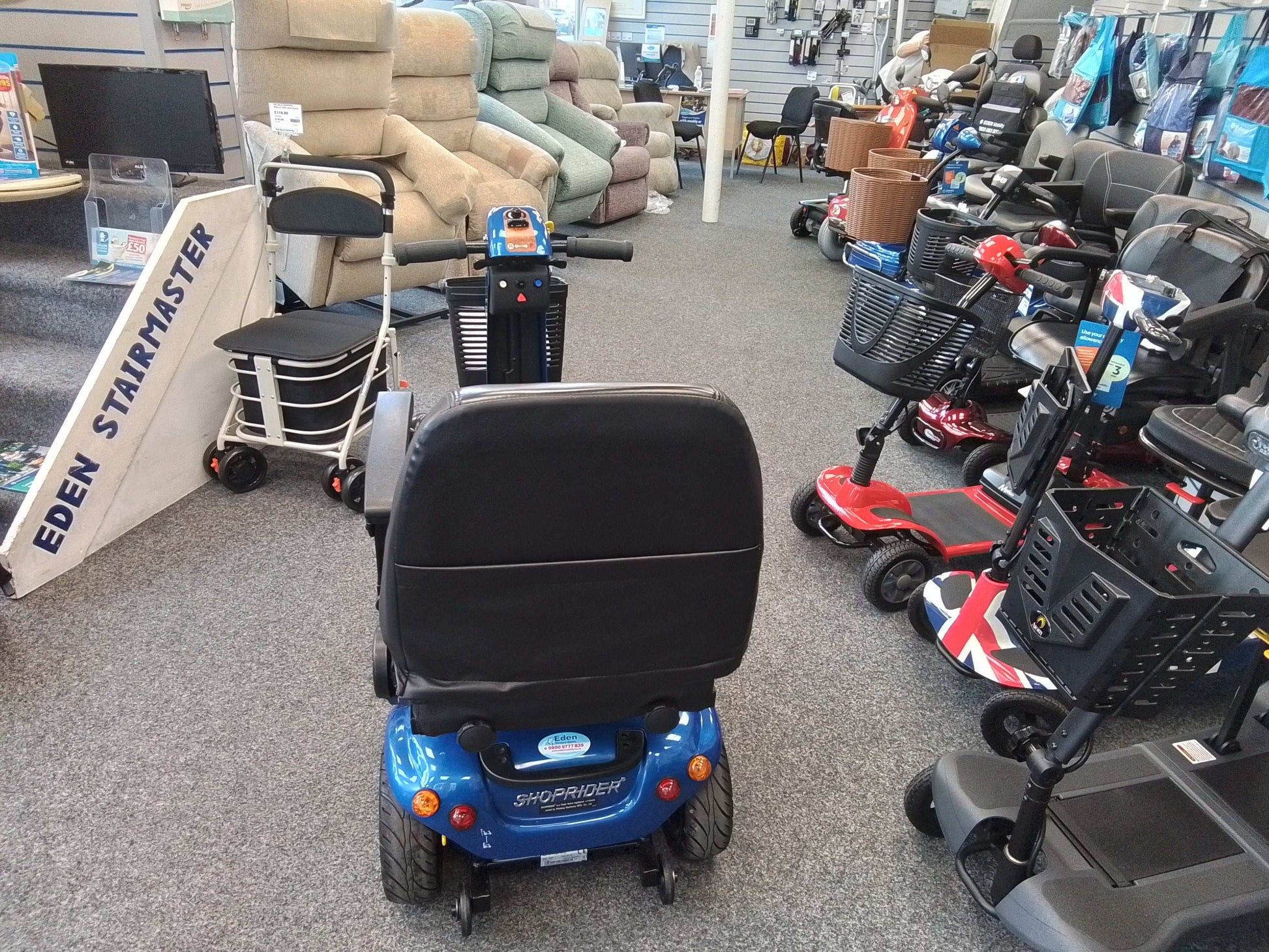 Back of Shoprider Valencia Mobility Scooter