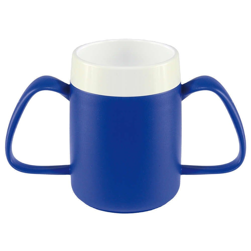 Thermo Safe Two Handled Mug Blue/White - Eden Mobility
