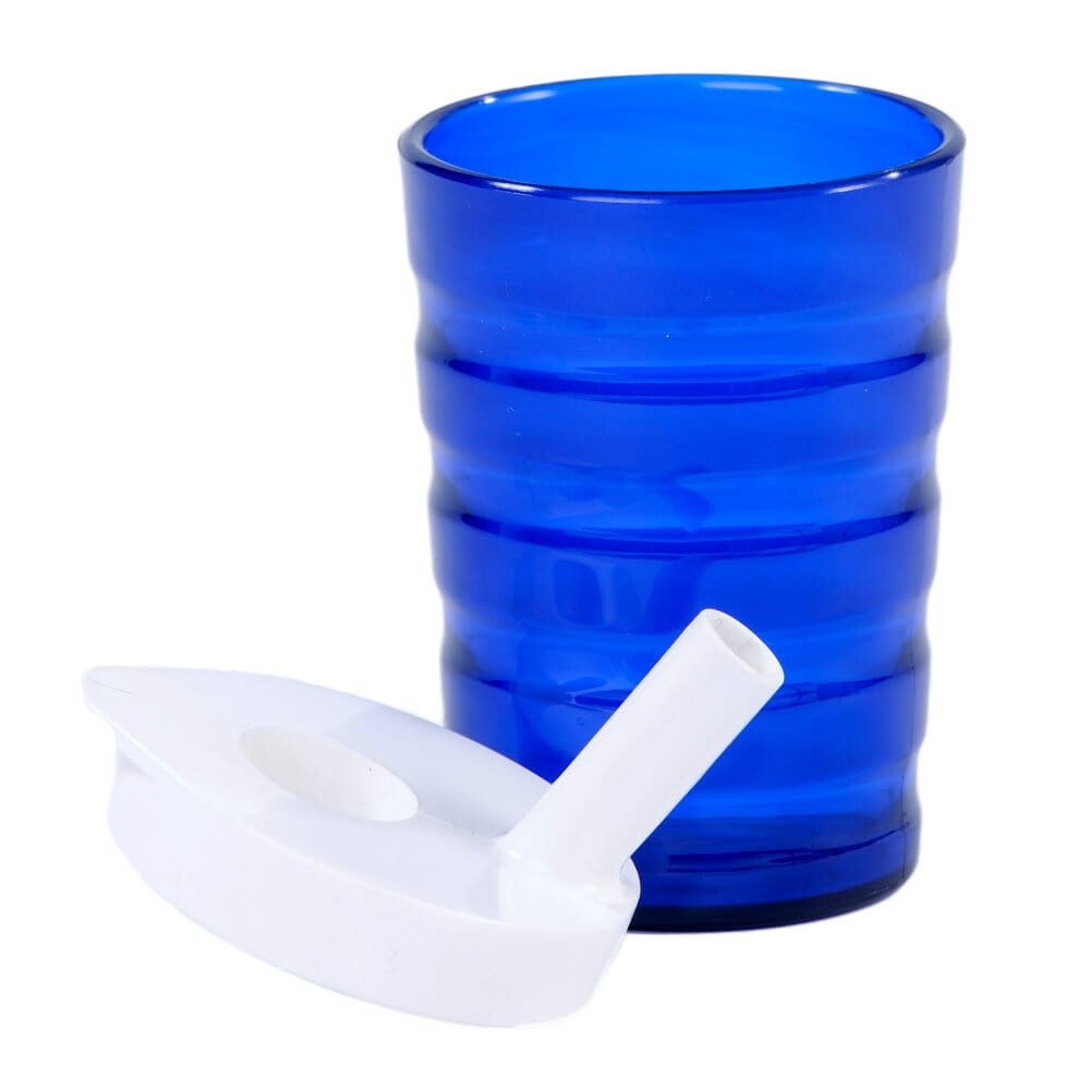 Easy Grip Beaker 200Ml W Lid -Blue - Eden Mobility