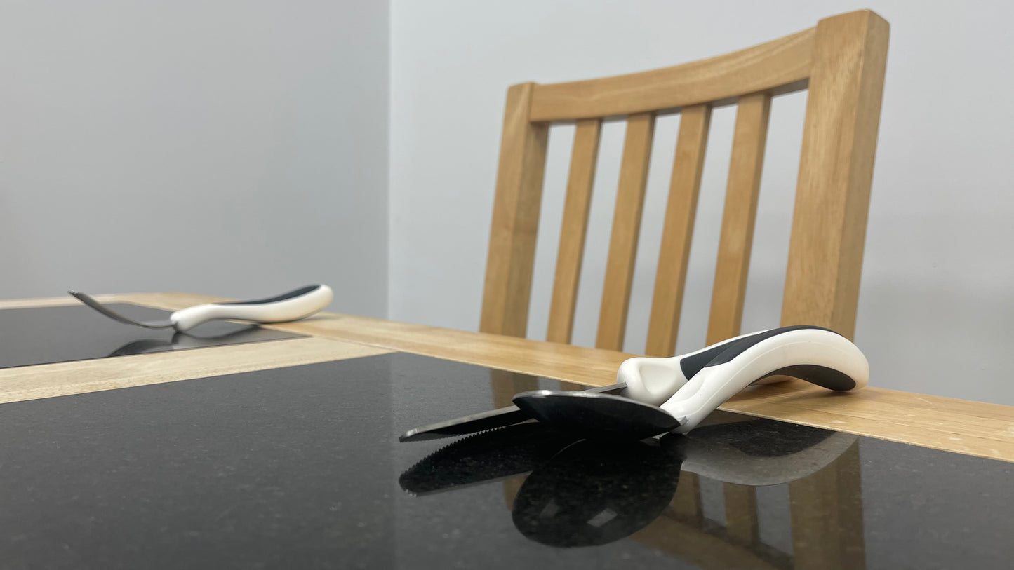 Kura Care Black And White Cutlery Set - Eden Mobility