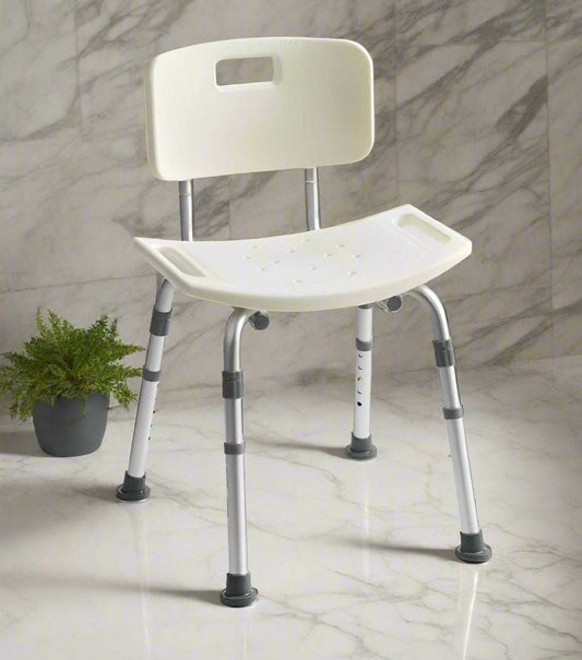 Deluxe Aluminium Adjustable Bath Bench With Back - Eden Mobility