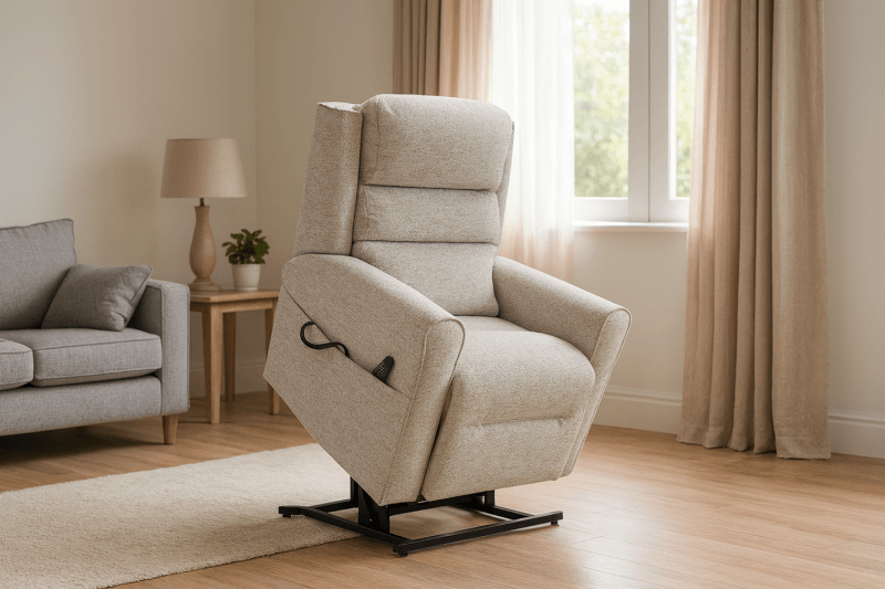 Riser recliner chair in living room