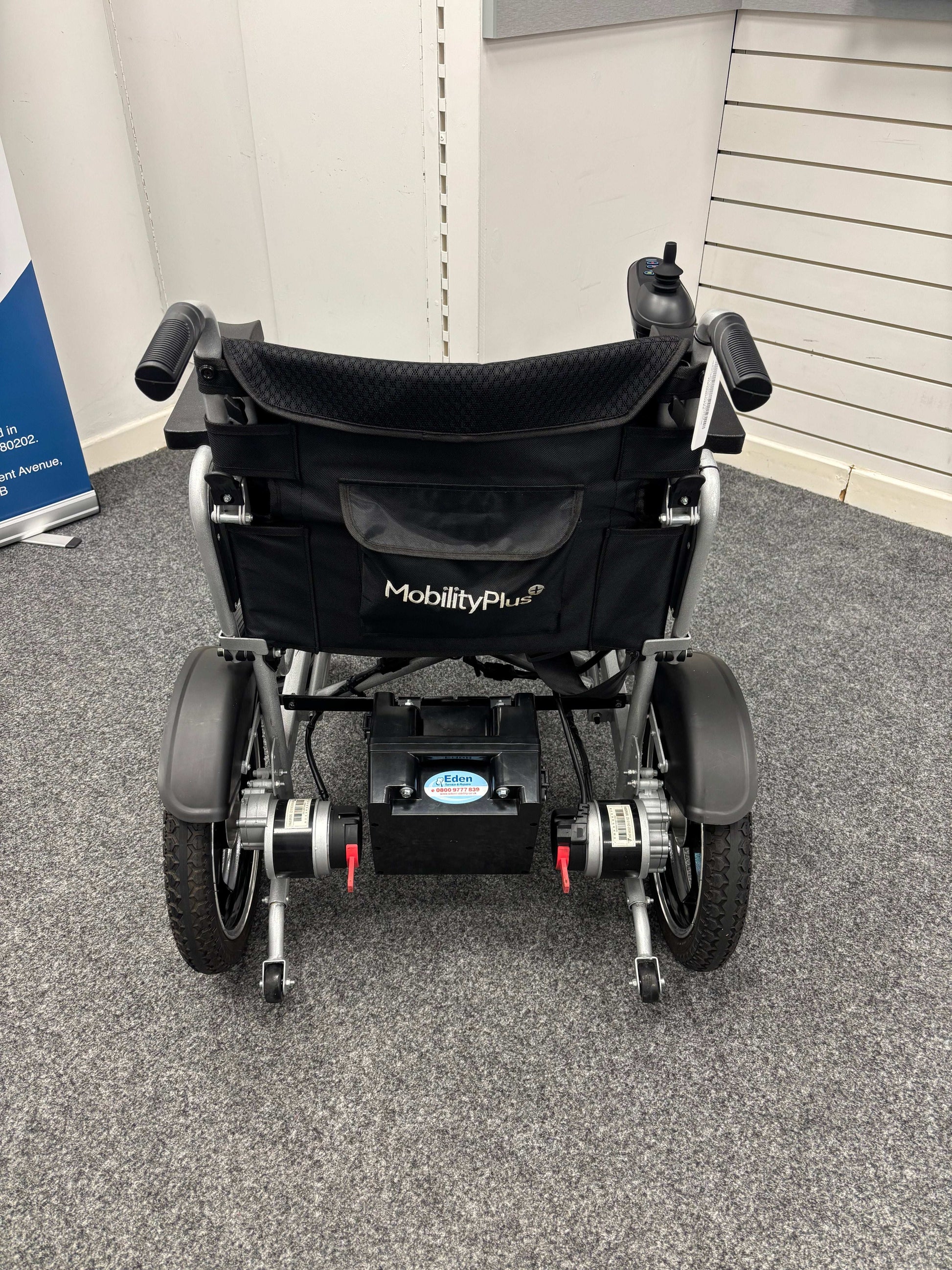 Back view of Mobility Plus - Silver Mobility Scooter