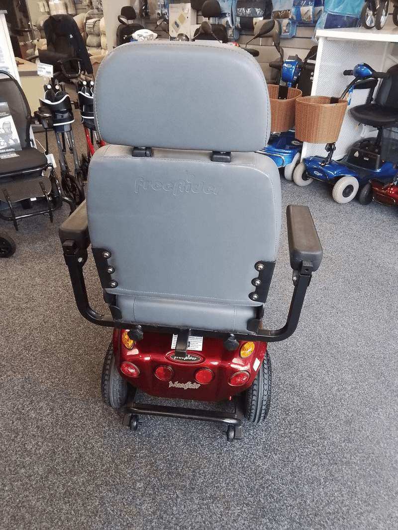 Back of Freerider Mayfair Mobility Scooter in Red
