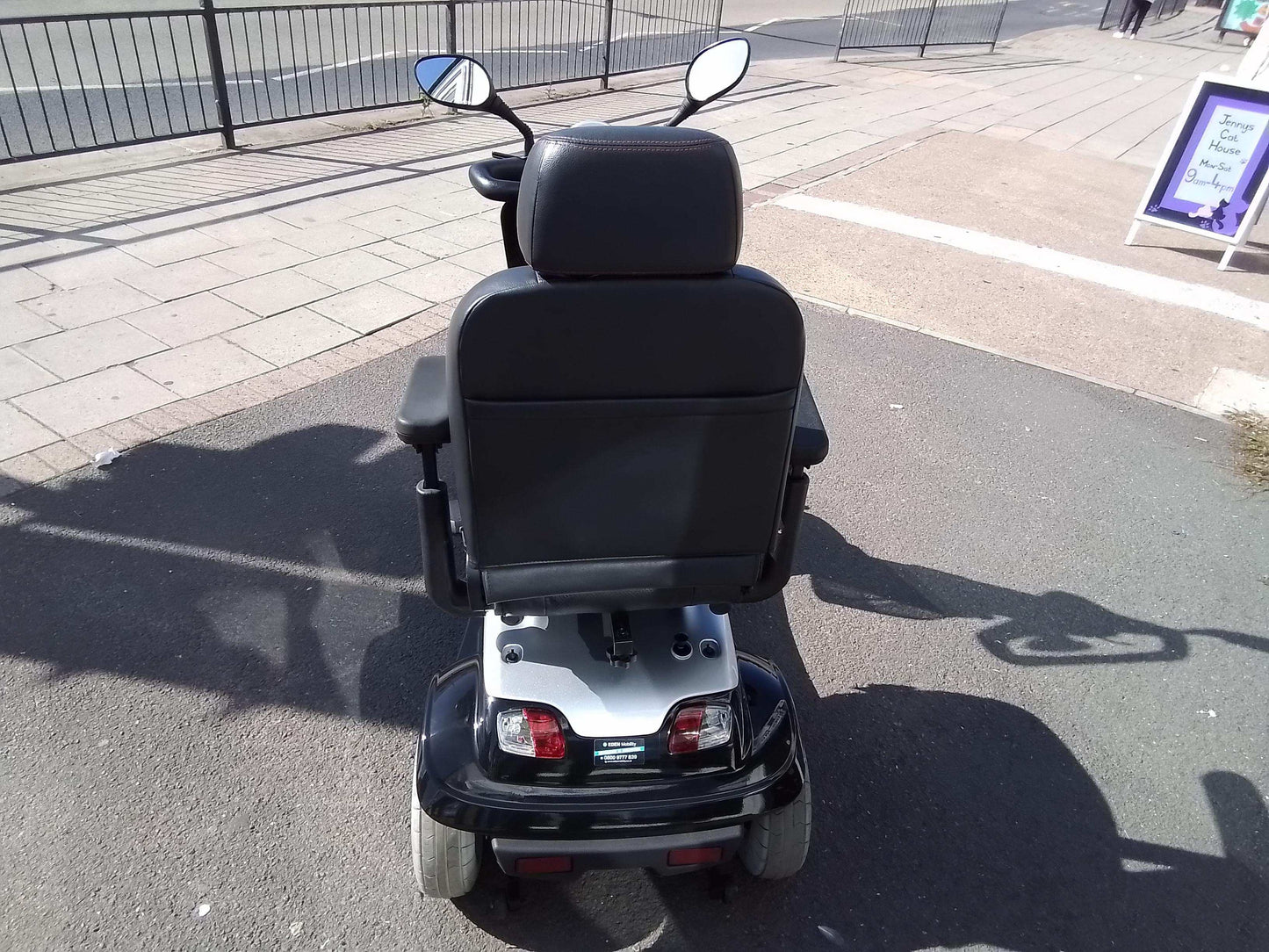 Back of Kymco Maxi XLS Black Mobility Scooter