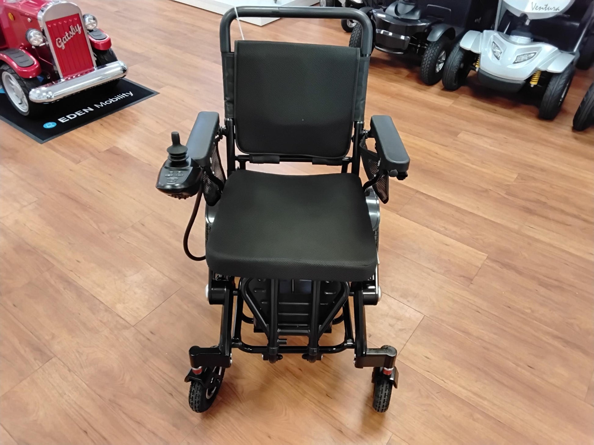 Folding Lightweight Powerchair - Black | Corby - Eden Mobility