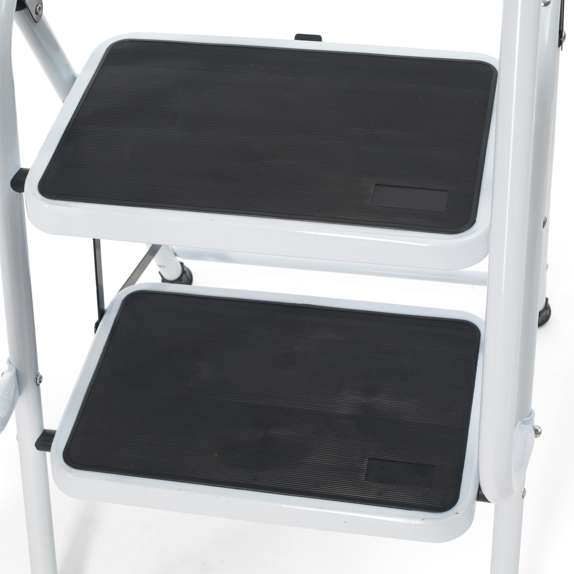 step ladder with safety handrails