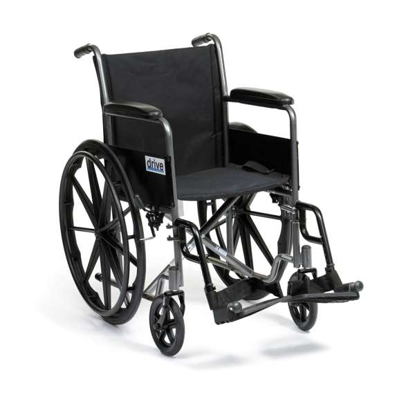 Silver Sport Steel Self Propel Wheelchair - Folding Back - Eden Mobility