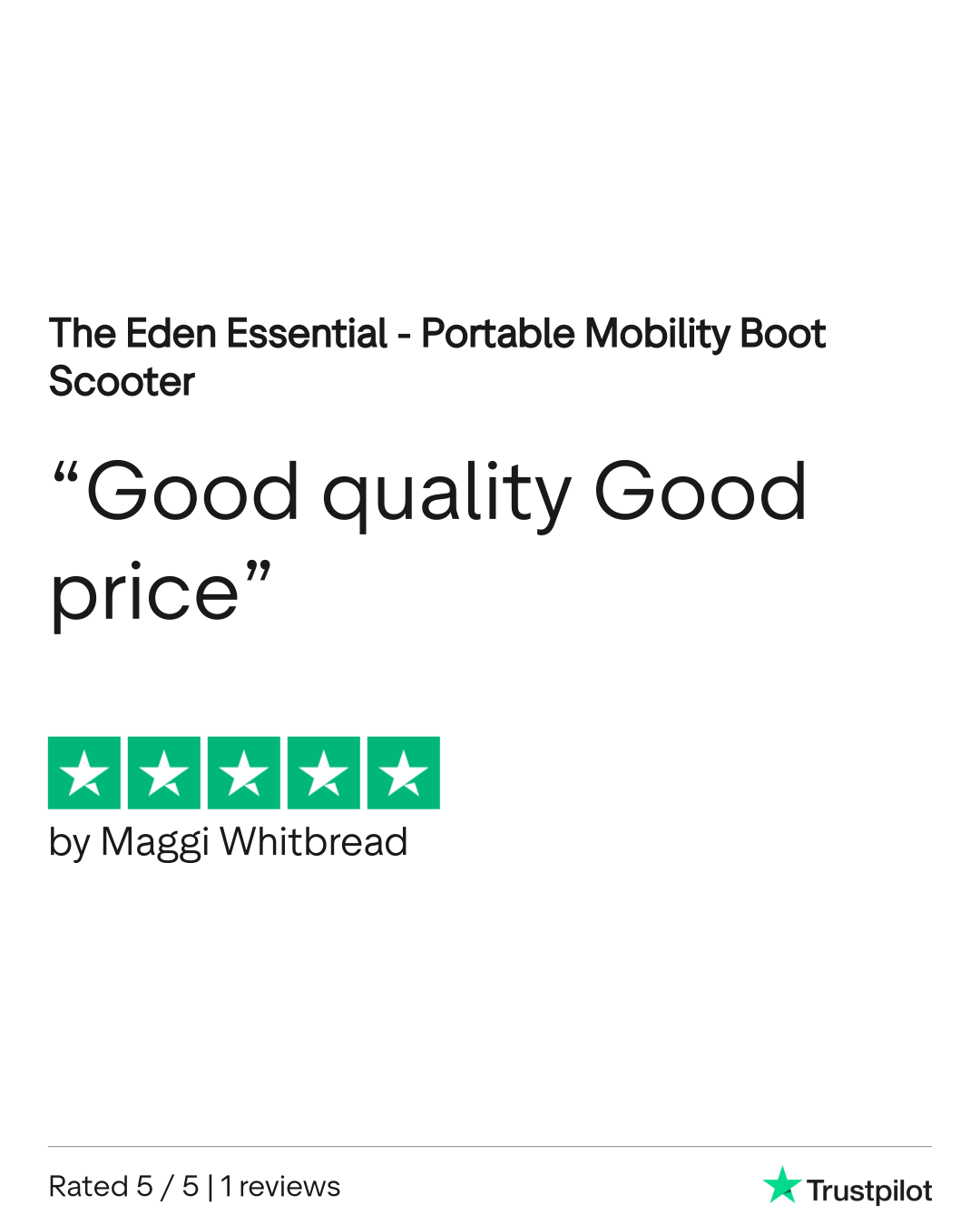 The Eden Essential - Portable Mobility Boot Scooter - Eden Mobility