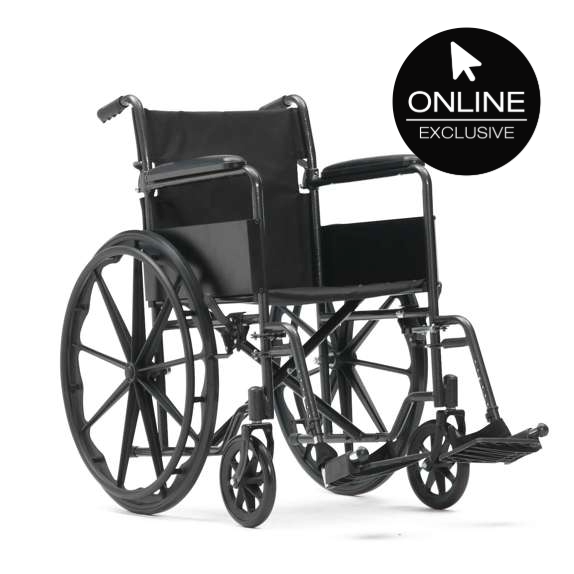 Eden Essential Steel Self Propelled Wheelchair With Folding Back