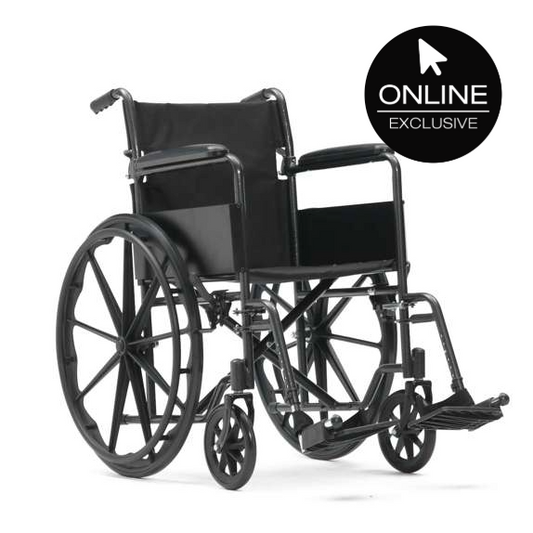 Eden Essential Steel Self Propelled Wheelchair With Folding Back - Eden Mobility