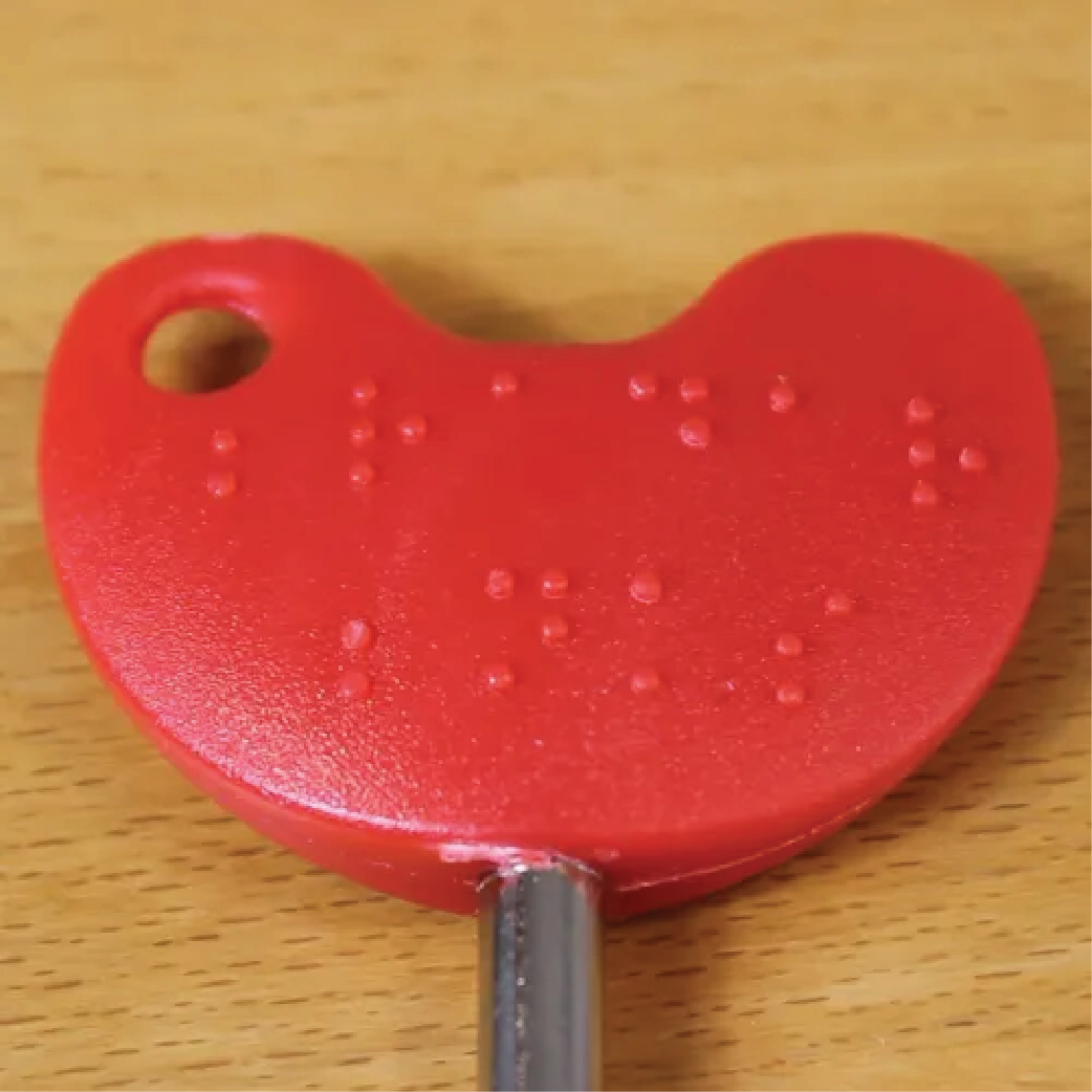 RADAR Key With Easy Turn Red Handle