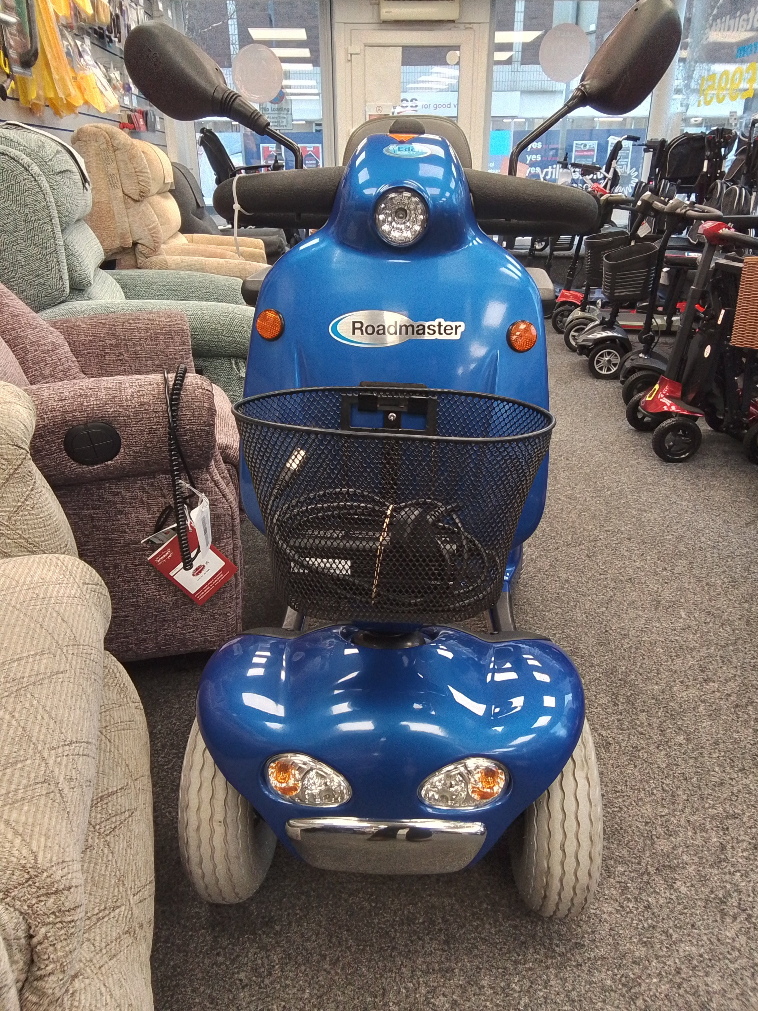 Roma Shoprider Cadiz in Blue | Refurbished Scooter Bridlington - Eden Mobility