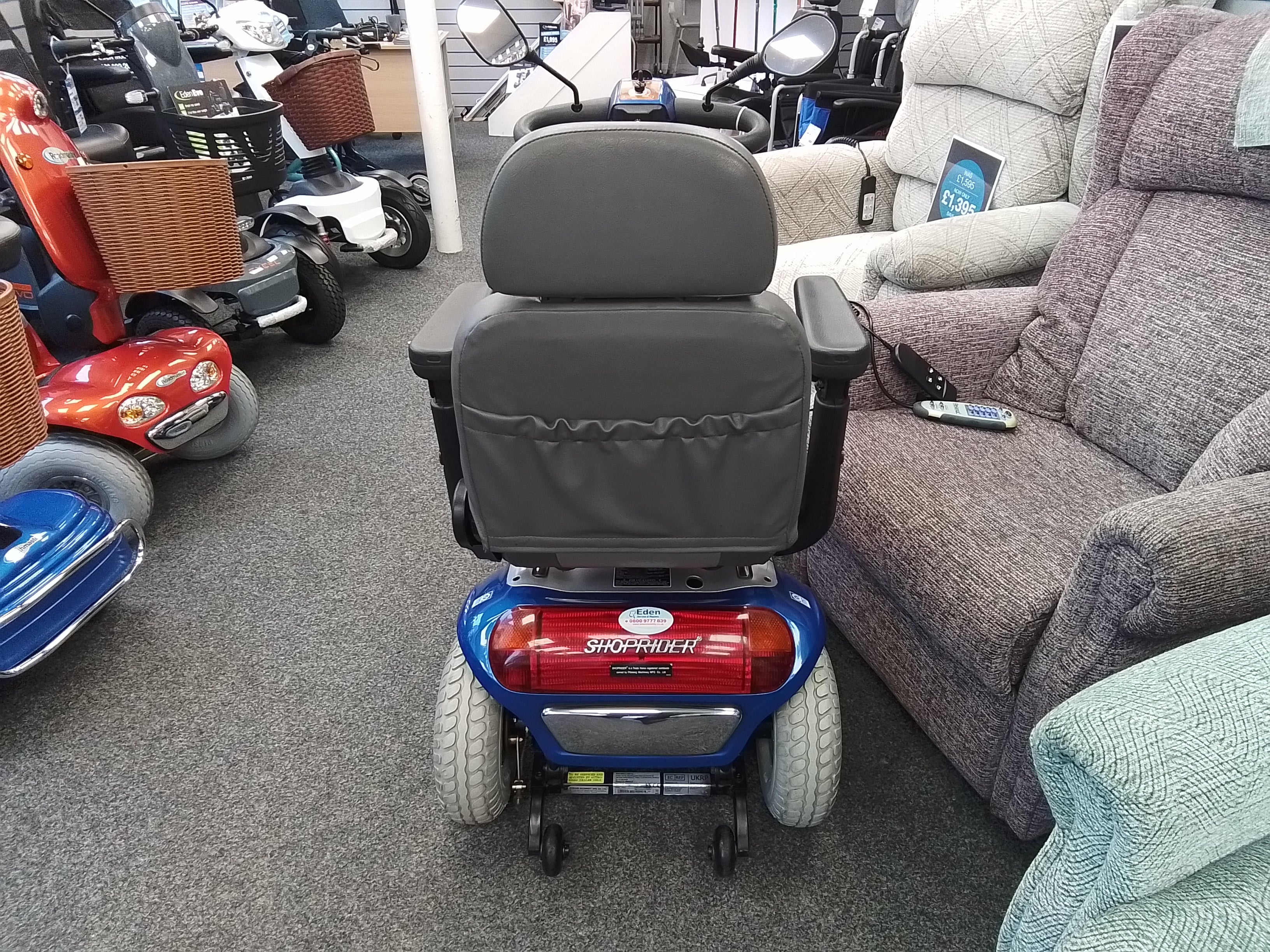 Roma Shoprider Cadiz in Blue | Refurbished Scooter Bridlington - Eden Mobility