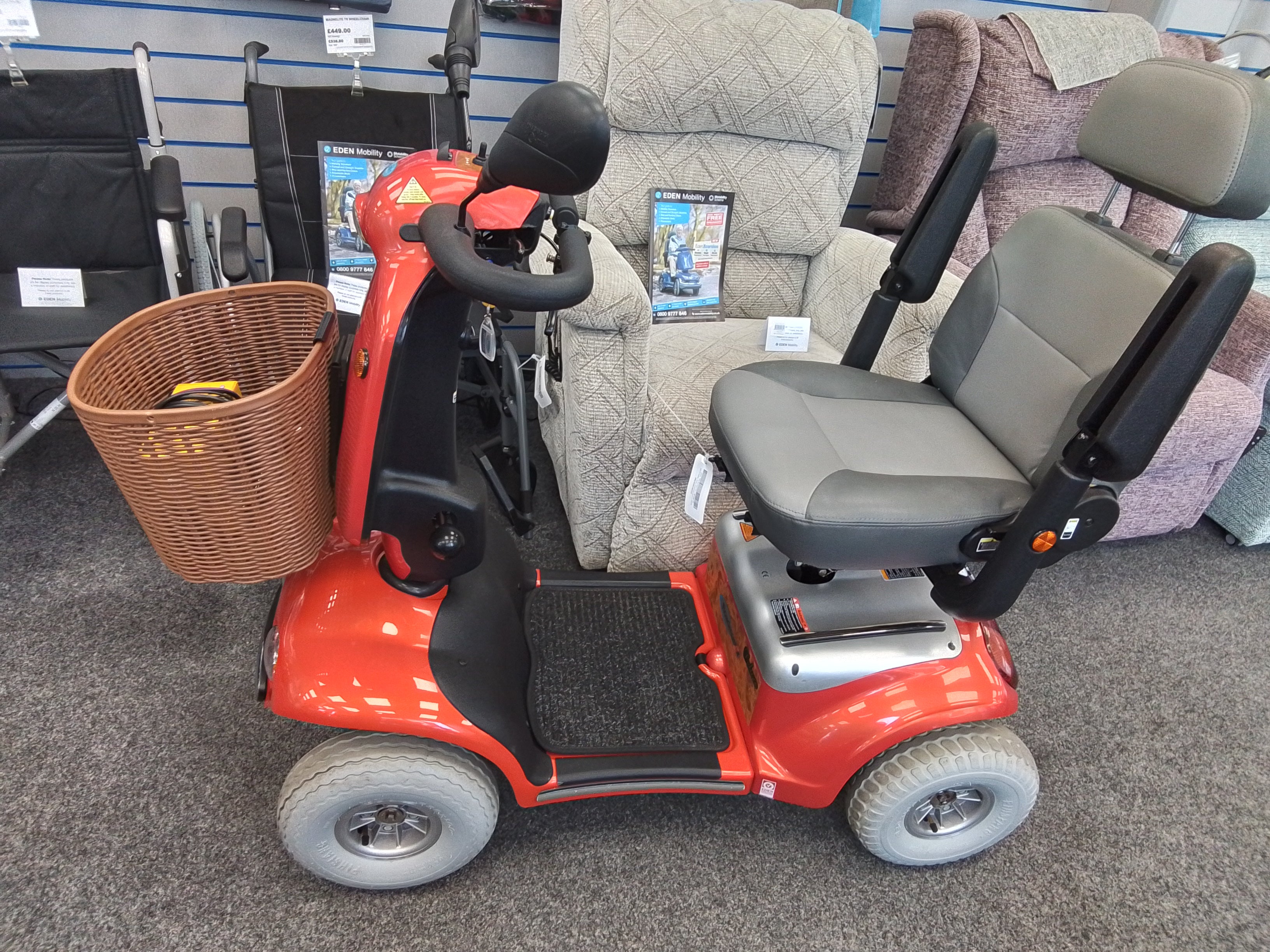 Roma Cadiz in Orange | Refurbished Mobility Scooter Bridlington