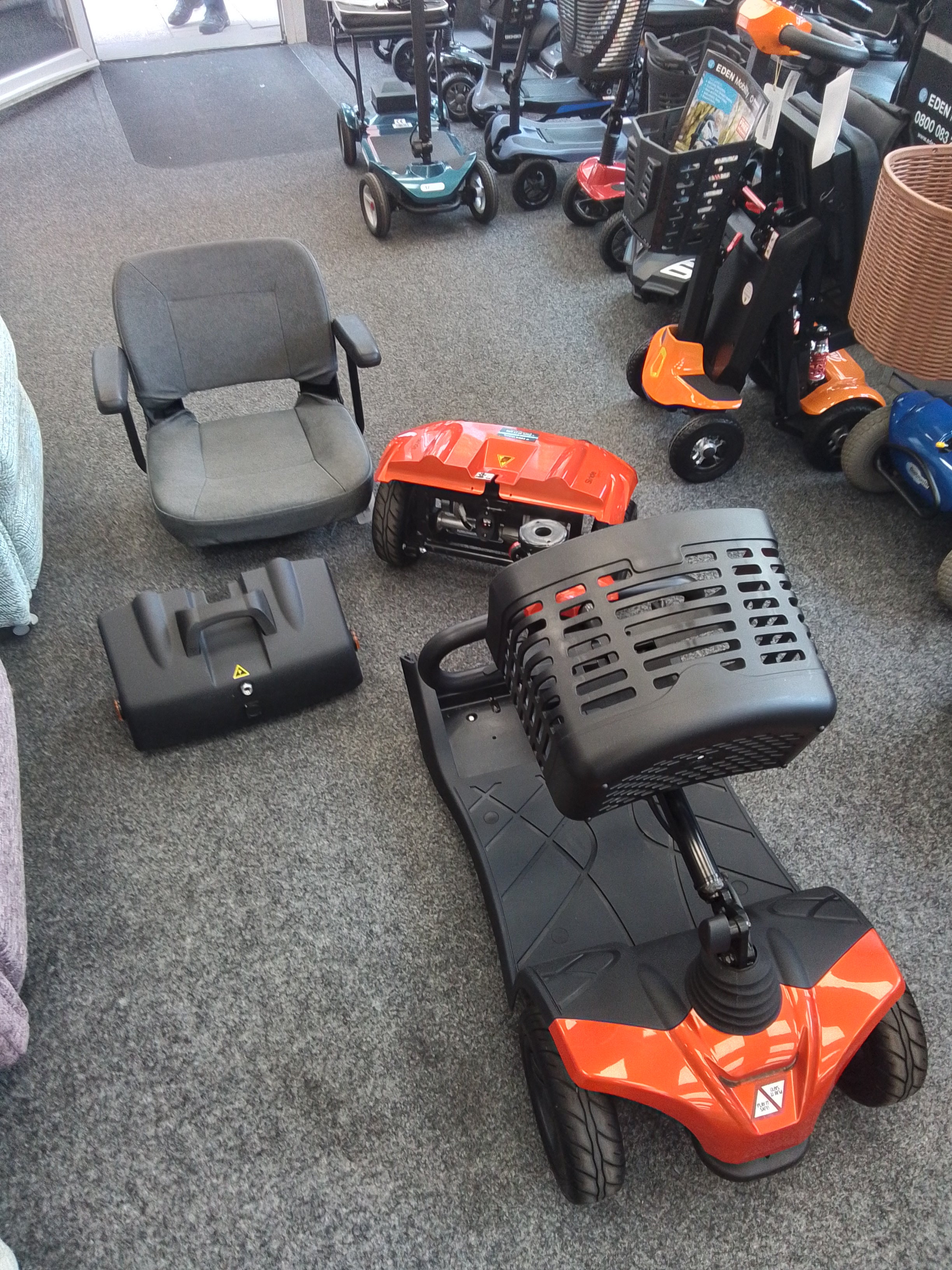Abilize Stride Sport in Orange | Refurbished Mobility Scooter Bridlington
