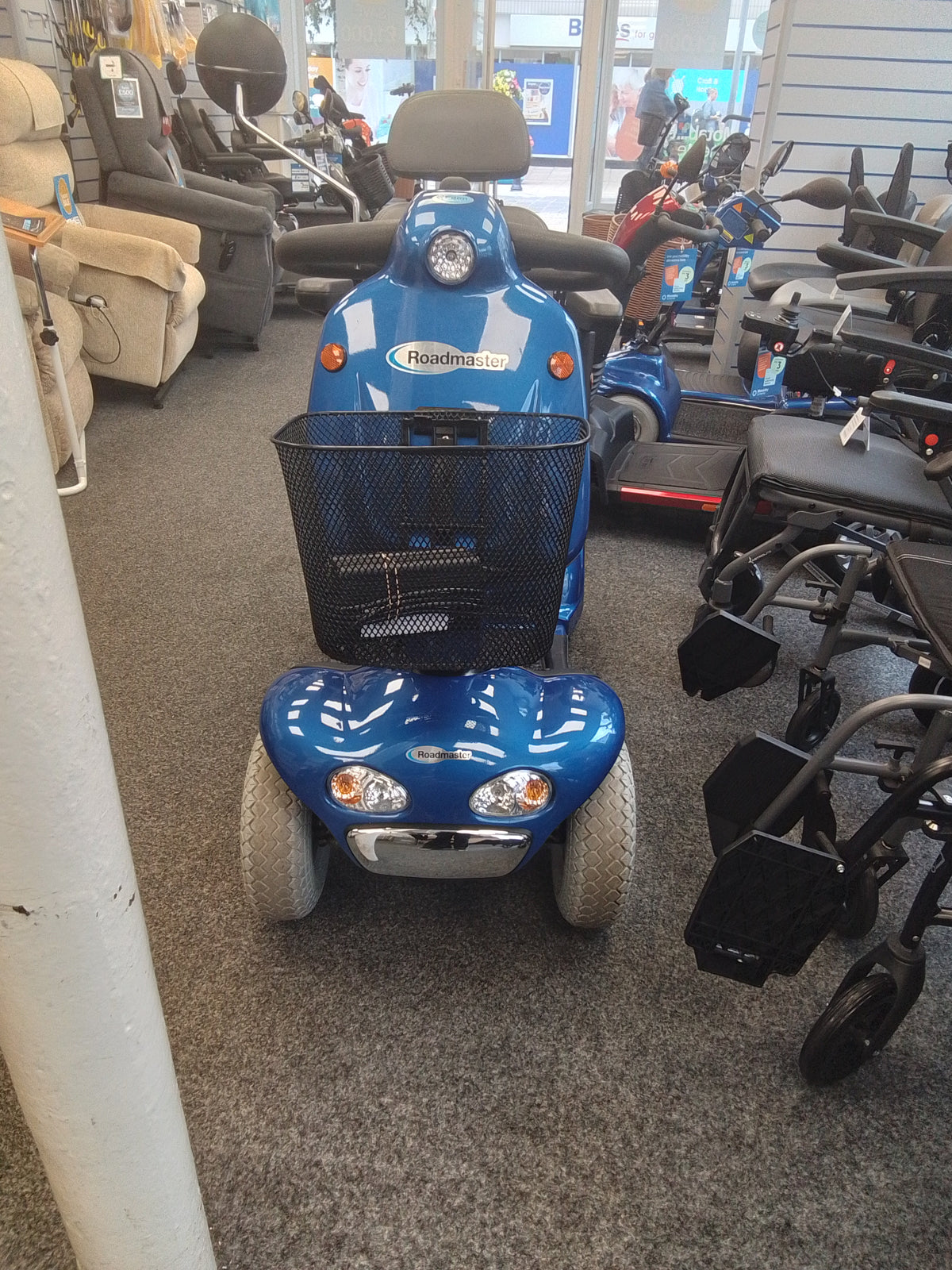 Roma Shoprider Cadiz in Blue | Refurbished Mobility Scooter Bridlington