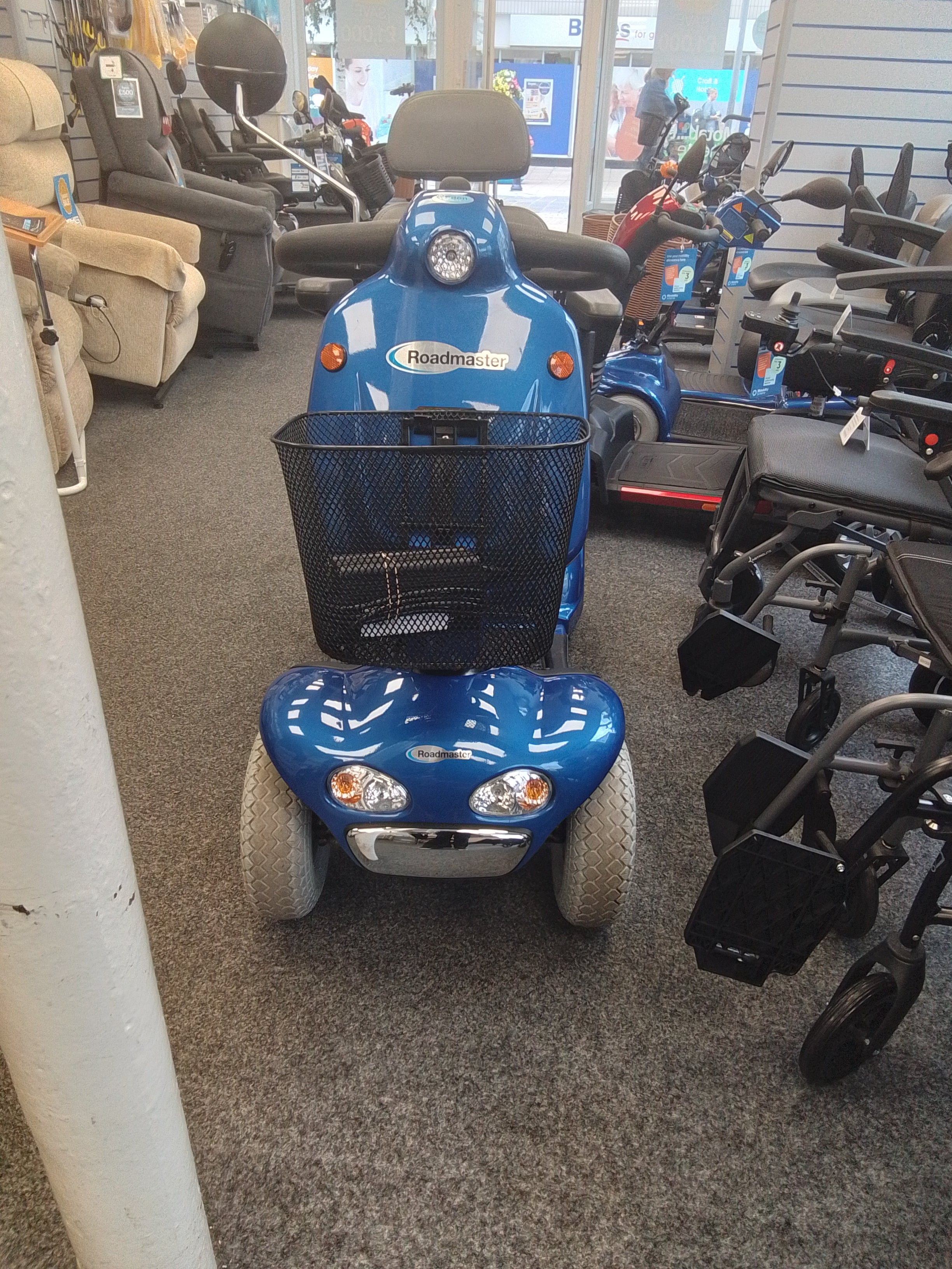 Roma Shoprider Cadiz in Blue | Refurbished Mobility Scooter Bridlington