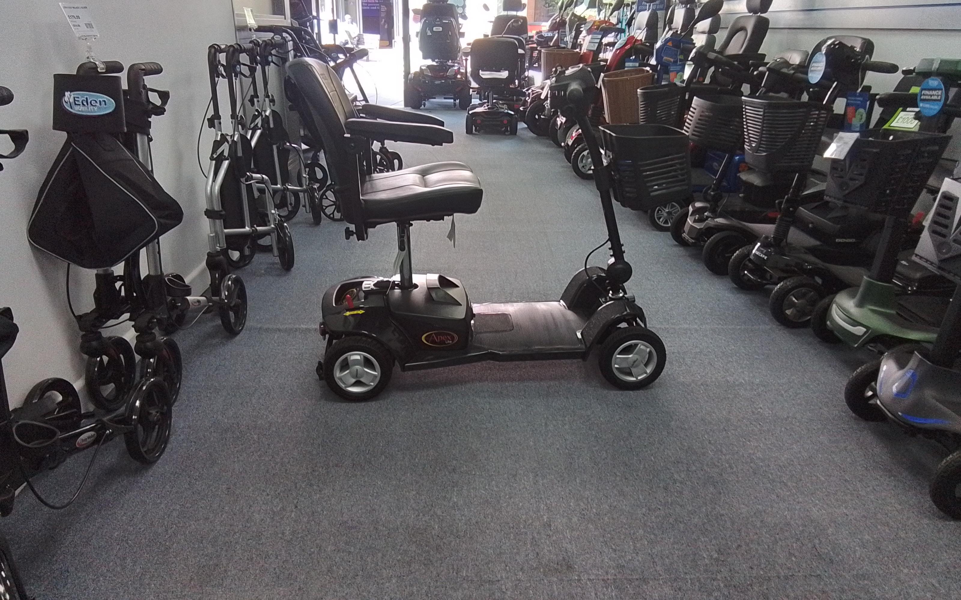 Pride Apex Rapid in Black | Refurbished Mobility Scooter Derby