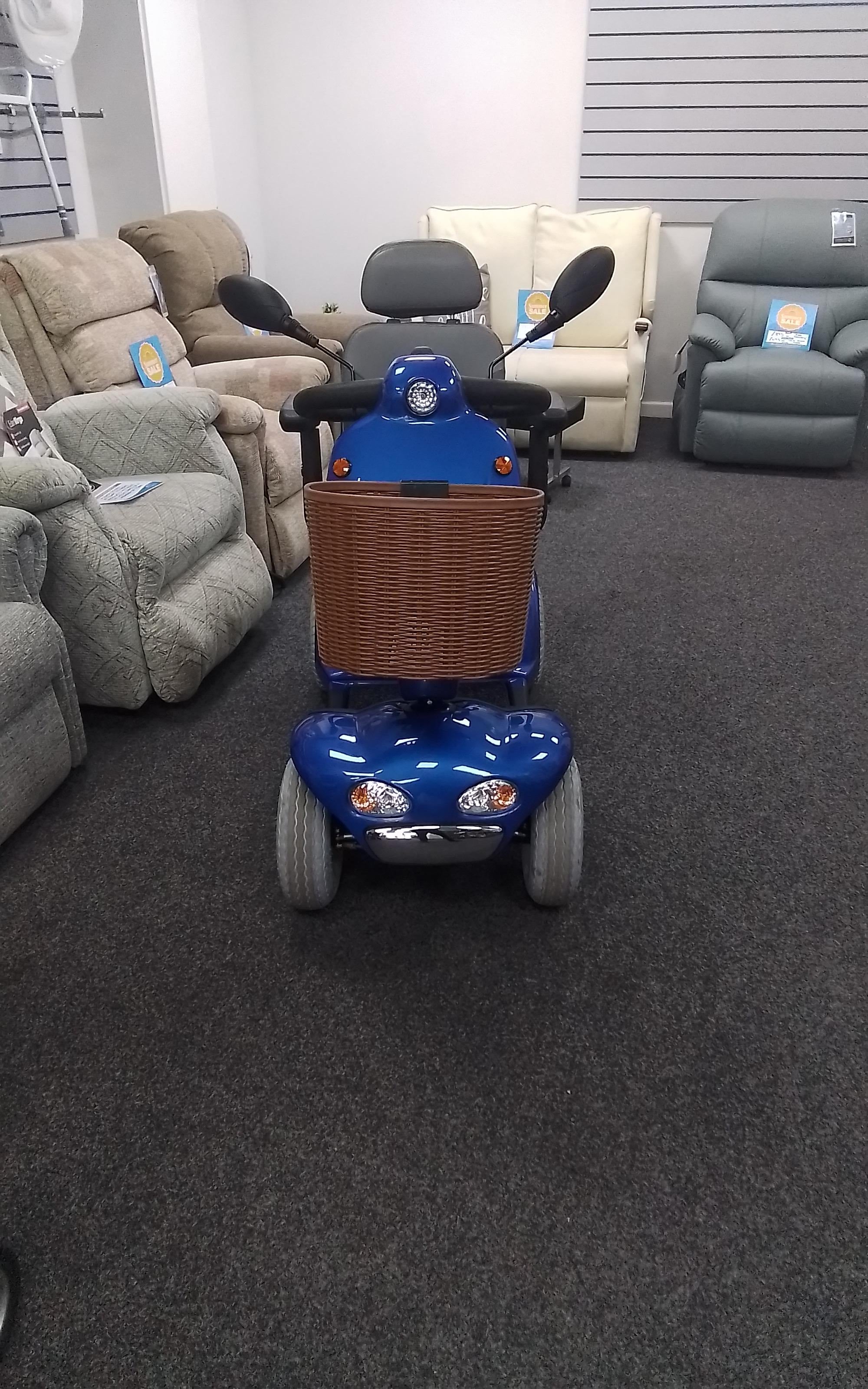 Roma Shoprider Cadiz in Blue | Refurbished Mobility Scooter Derby