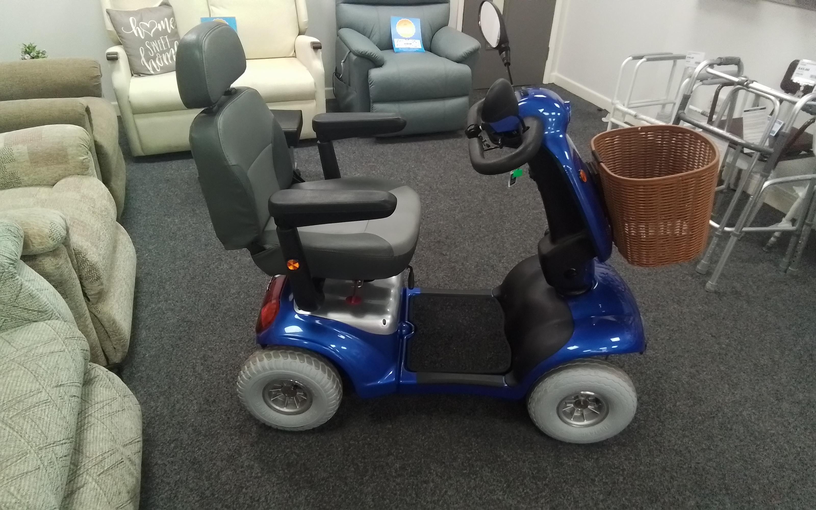 Roma Shoprider Cadiz in Blue | Refurbished Mobility Scooter Derby