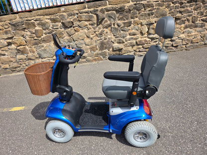 Blue Roma Shoprider Mobility Scooter on path