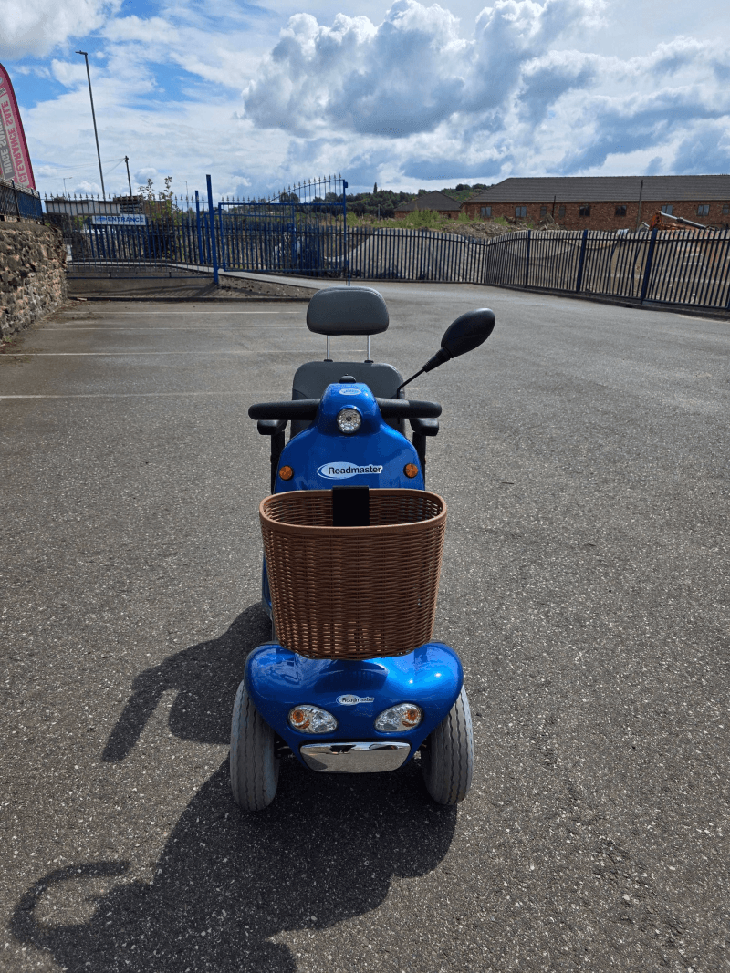 Front of Roma Shoprider Mobility Scooter In Blue