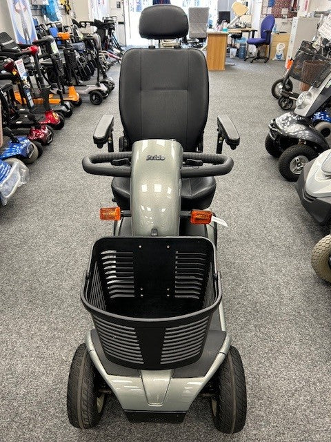 Front of Pride Colt Deluxe Mobility Scooter in Light Green