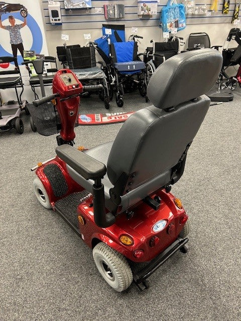 Red Freerider Mayfair Mobility Scooter In Showroom