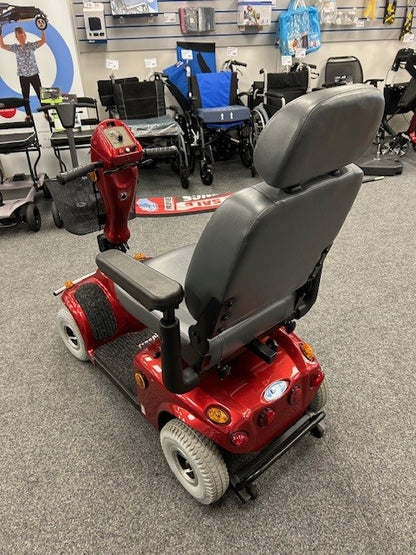 Red Freerider Mayfair Mobility Scooter In Showroom