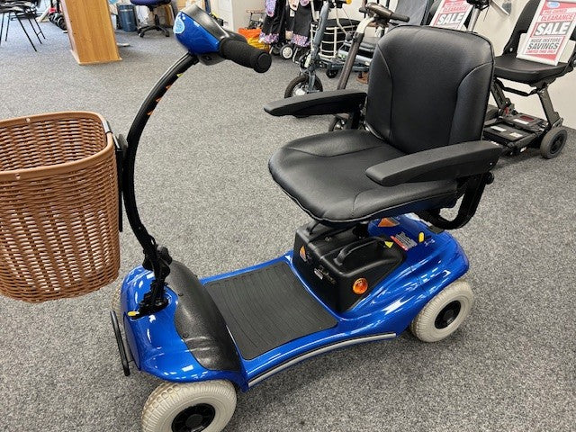 Blue Roma Paris Mobility Scooter in showroom