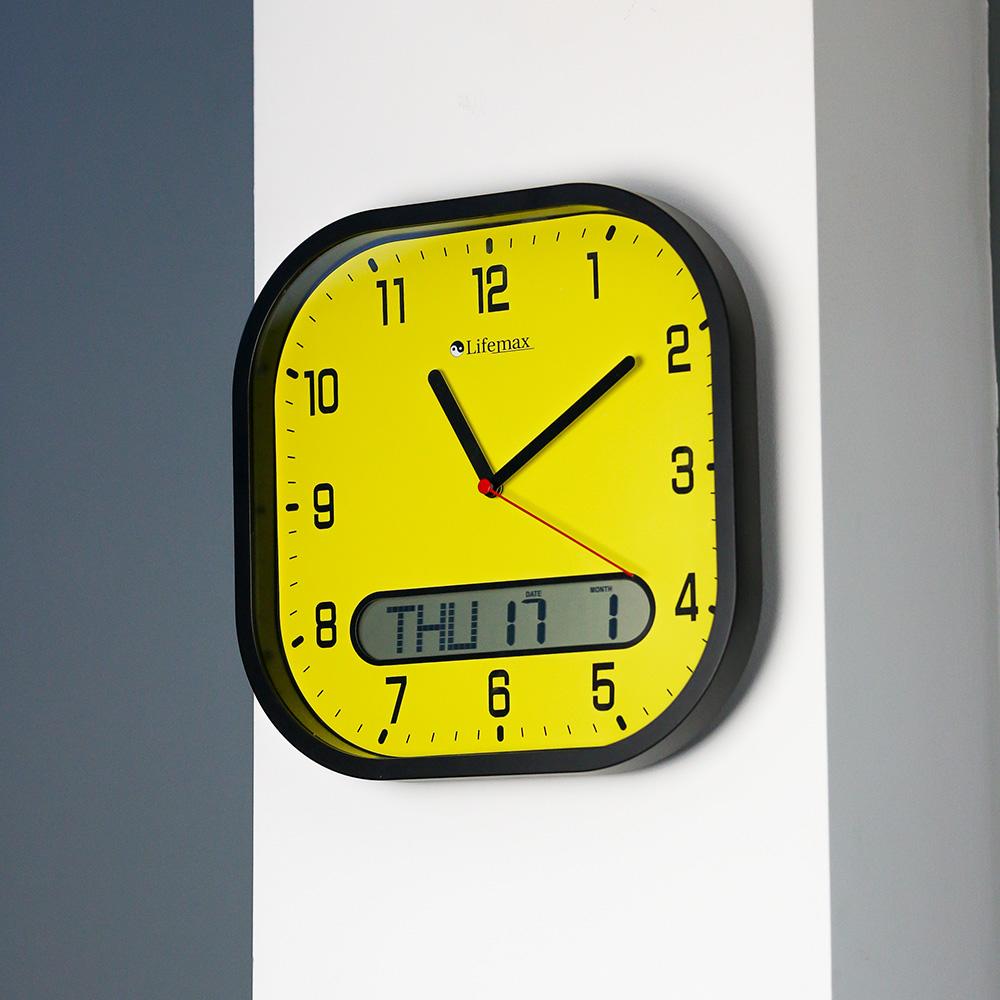 Clear Time, Day & Date Wall Clock - Eden Mobility