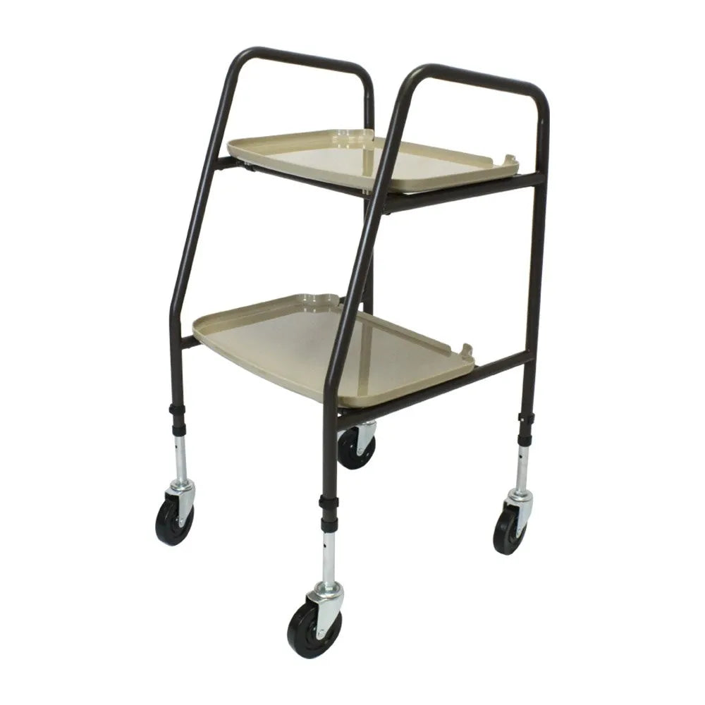 NRS Healthcare Home Helper Wheeled Trolley - Brown - Flat Pack - Eden Mobility