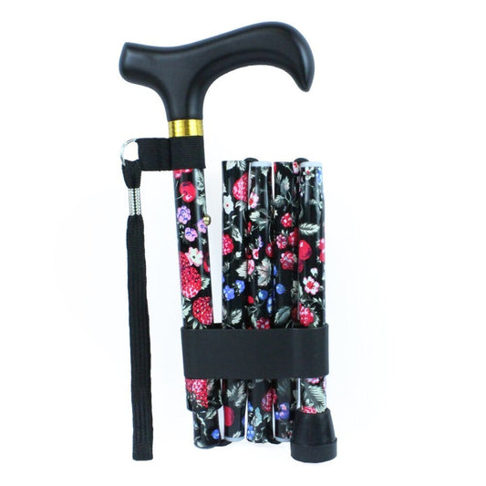 Folding Walking Stick-Fruit Pattern - Eden Mobility