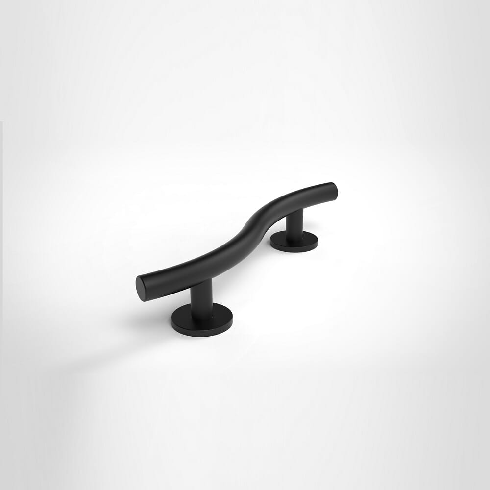 Matt Black Luxury Curved Grab Rail 355Mm - Eden Mobility