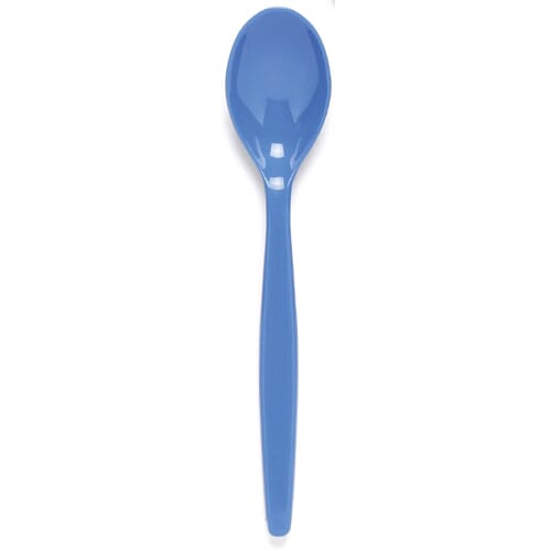 Antibacterial Plastic Teaspoon - Blue - Eden Mobility