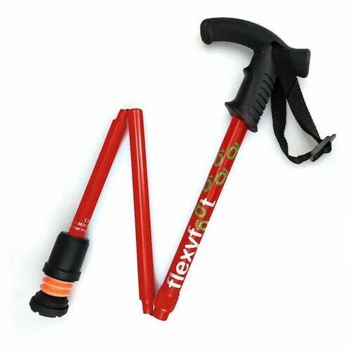 Flexyfoot Folding Stick - Red (Derby) - Eden Mobility