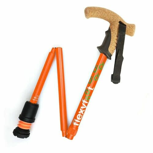 Flexyfoot Folding Stick - Orange (Cork) - Eden Mobility