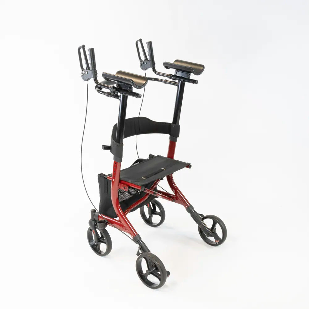 4 Wheel Forearm Rollator Red - Eden Mobility