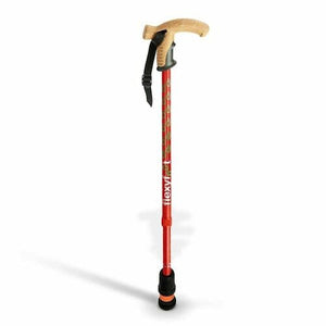 Flexyfoot Telescopic Stick - Red (Cork) - Eden Mobility