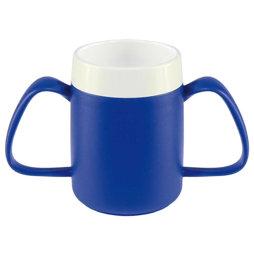 Thermo Safe Two Handled Mug Blue/White - Eden Mobility