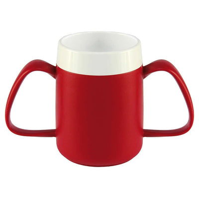 Thermo Safe Two Handled Mug Red/White - Eden Mobility