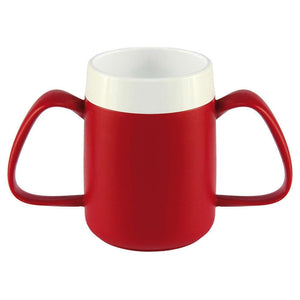 Thermo Safe Two Handled Mug Red/White - Eden Mobility