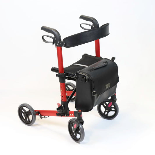 Compact Easy Plus Rollator Red - Eden Mobility