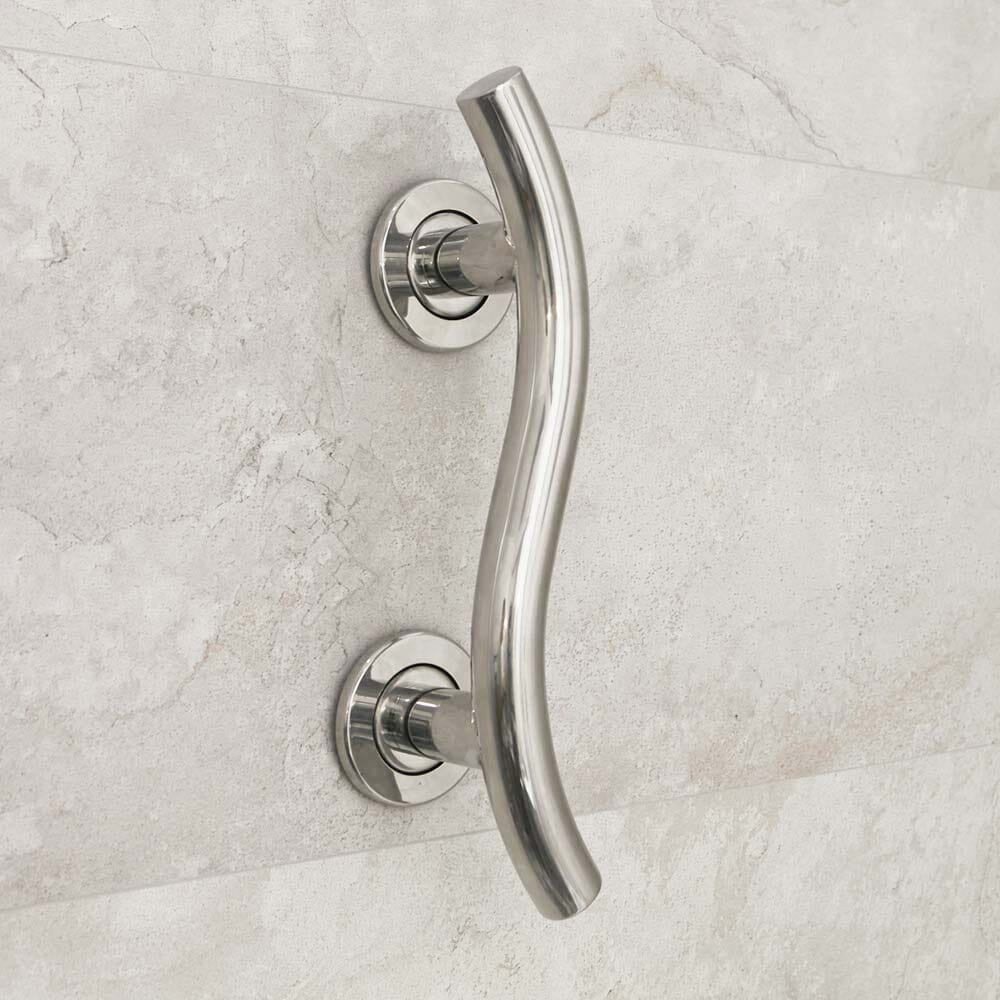 Spa S/Steel Curved Grab Rail 350Mm/14 - Eden Mobility