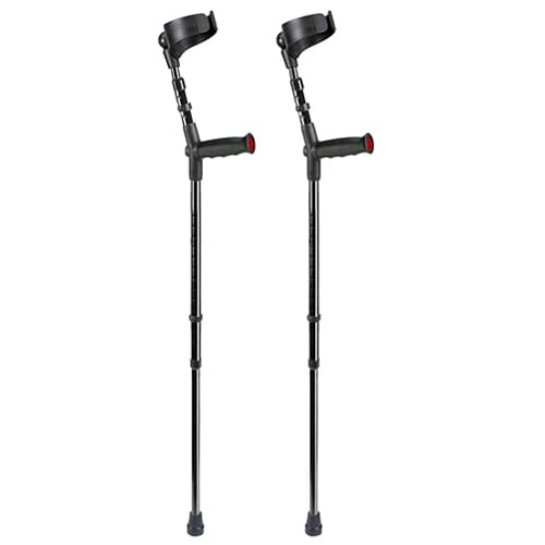 Oss'Rg Soft Grip Crutches - Black Pair - Eden Mobility