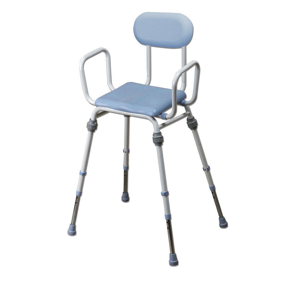 Compact Easy Perching Stool-Pu-Arms+Back - Eden Mobility