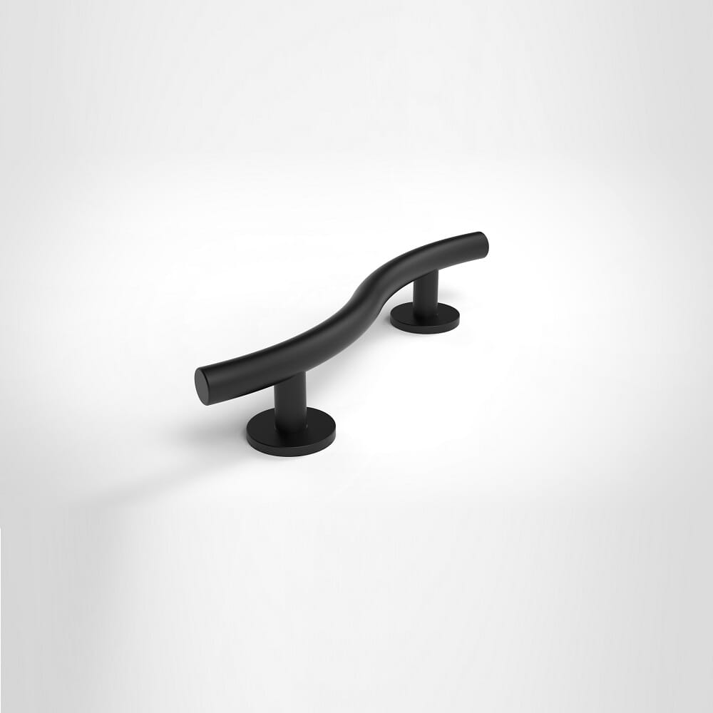 Matt Black Luxury Curved Grab Rail 480Mm - Eden Mobility